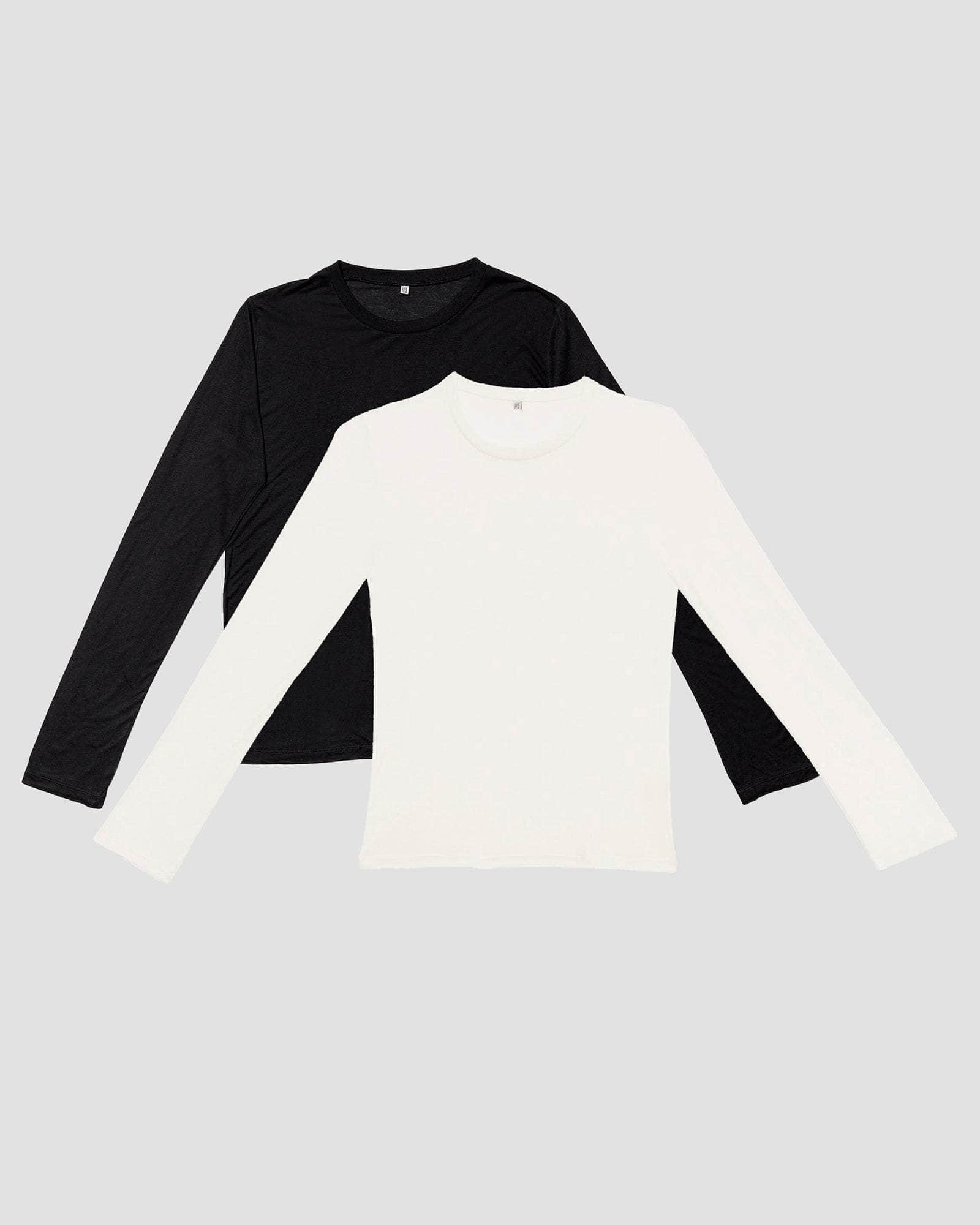 Pack - 2 Long Sleeve Tee (Black / undyed)