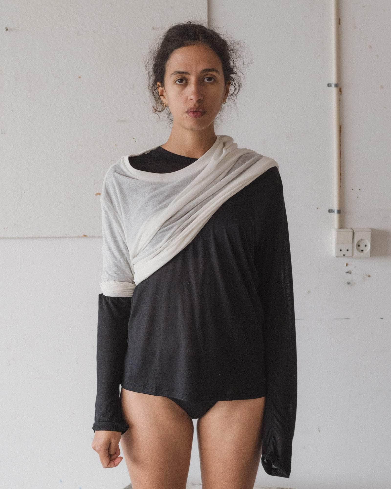 Pack - 2 Long Sleeve Tee (Black / undyed) - Image 2