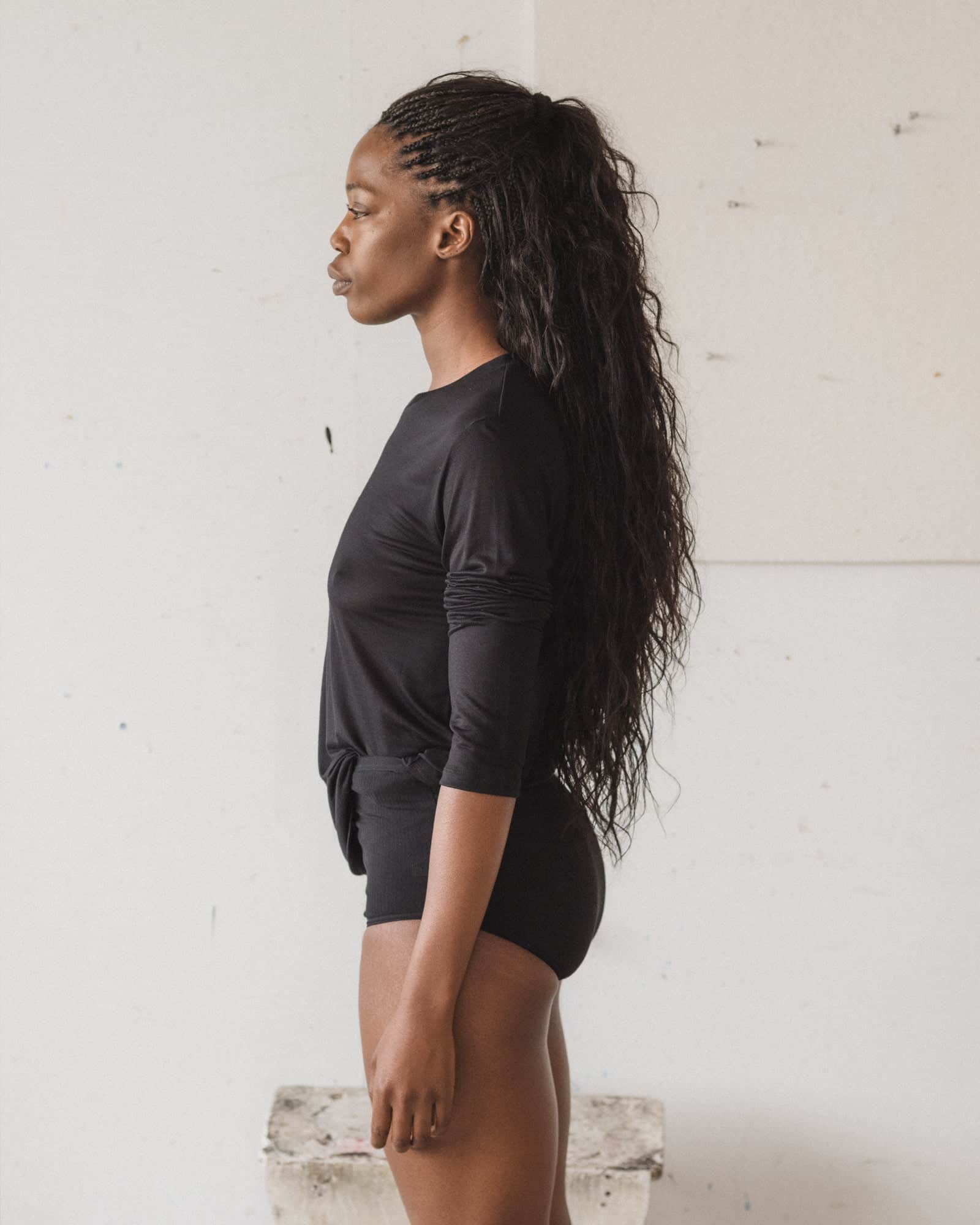 Pack - 2 Long Sleeve Tee (Black / undyed) - Image 8