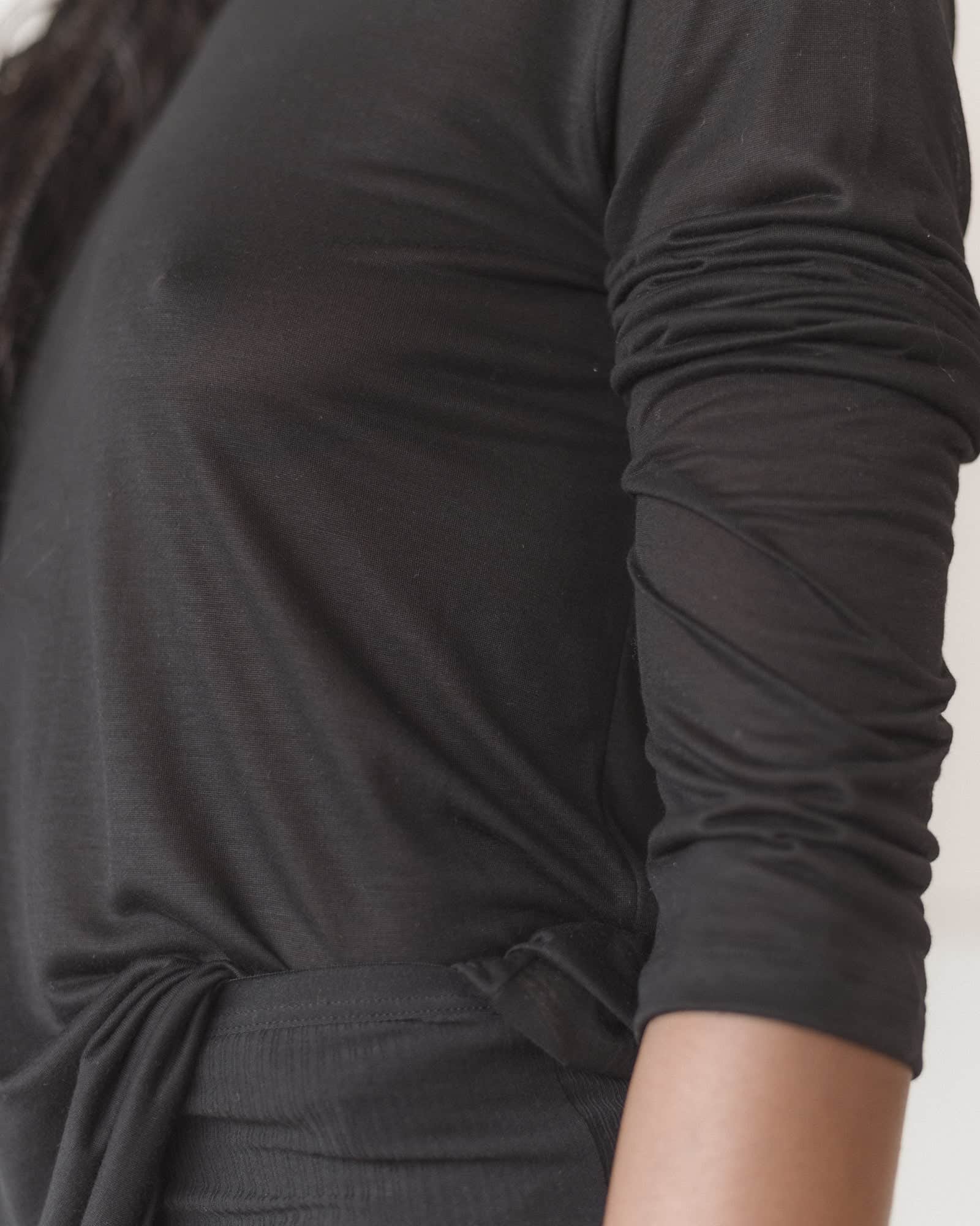 Pack - 2 Long Sleeve Tee (Black / undyed) - Image 9