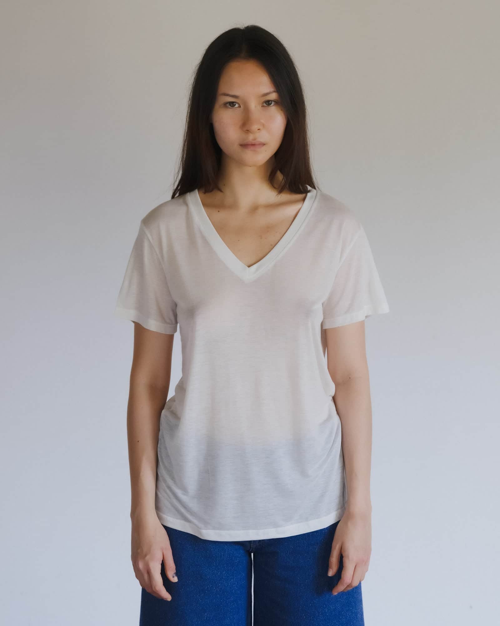 V Neck Tee Shirt - Image 3